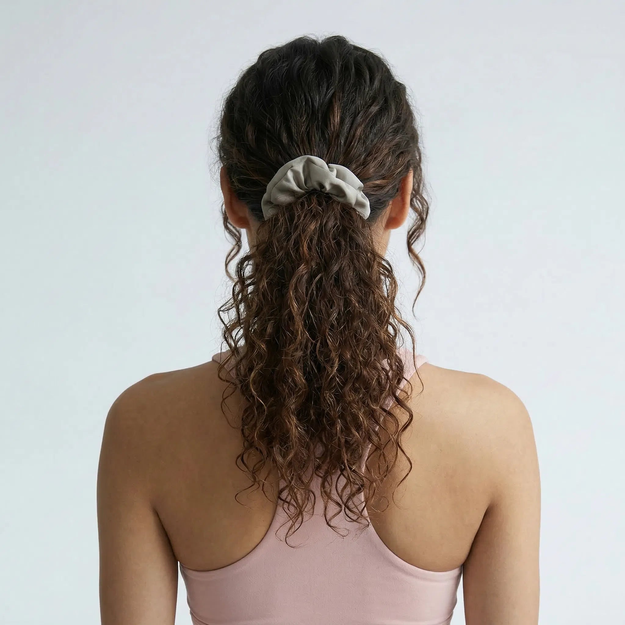 Beige Silk Scrunchies